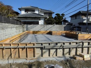 新モデルハウス基礎工事着工・・・姫路市城東町五軒屋にて