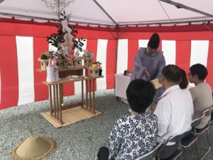 地鎮祭ですること　～太子町にてM様邸地鎮祭～