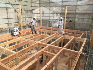『 岸原建築日記 』･･･太子町蓮常寺にて上棟！