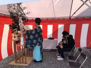新築工事が始まります！地鎮祭　～太子町太田にて～