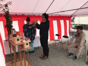 土山モデルハウスの地鎮祭～夏のオープンに向けて～