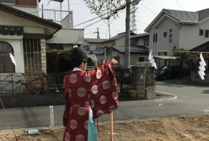 春待ち遠しい・・・地鎮祭でした