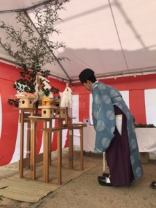 地鎮祭を行いました　～Ｙ様邸お家づくり始まります～