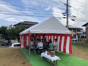 『 岸原建築日記 』･･･ 解体御払い及び地鎮祭神事執り行い。