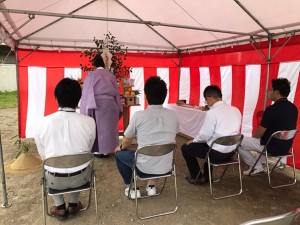姫路支店、モデルハウス工事進行中！　～支店の地鎮祭でした～
