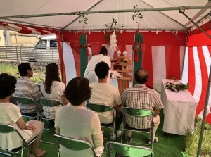 梅雨明けとともに、お家づくりが始まります～Ｈ様邸、地鎮祭でした～