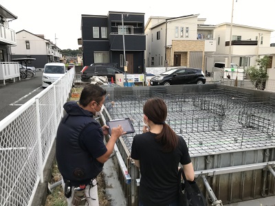 配筋検査に立合い頂きました。