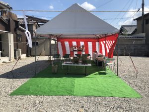 『 岸原建築日記 』･･･ 猛暑での地鎮祭。