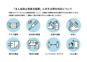 「まん延防止等重点措置」に対する弊社対応について