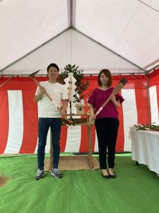 地鎮祭の様子を少しだけ…
