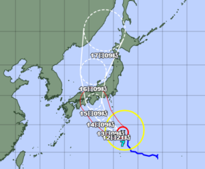 台風。